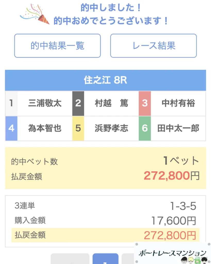 優良競艇予想サイト「ボートヘブン」有料予想「キューピット」払い戻し0721ナイト
