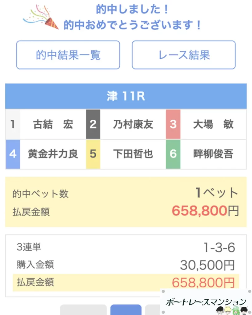 優良競艇予想サイト「ボートヘブン」有料予想「マリア」払い戻し0721デイ1
