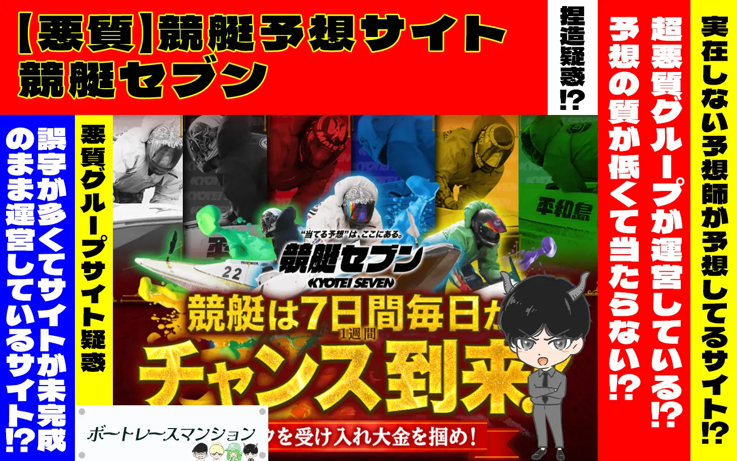 [悪質競艇予想サイト検証記事サムネイル]「競艇セブン」