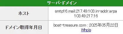 | ボートレースマンション 競艇予想サイト「競艇トレジャーハンター」IPアドレス