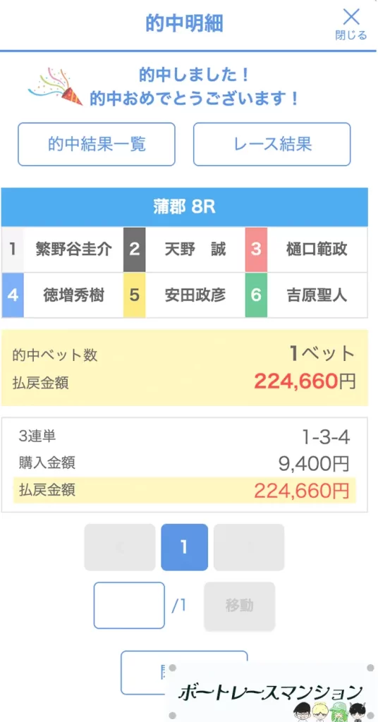 優良競艇予想サイト「競艇サバイバー」有料予想ベーシック払い戻し1114ナイター