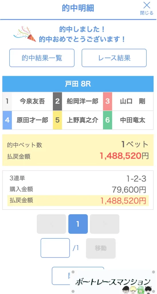 優良競艇予想サイト「競艇サバイバー」有料予想マスター払い戻し1115デイ