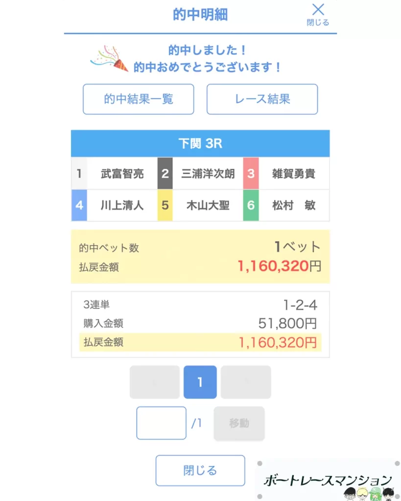 | ボートレースマンション 競艇予想サイト「ボートファンタジー」有料予想「シヴァ ナイト」2/13払い戻し